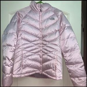 The North Face Powder Pink Puffer Coat
